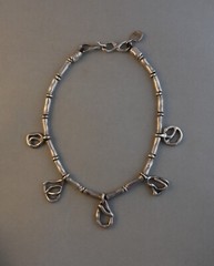 Vintage Sterling Silver Modernist Necklace – 17″ 110 grams Signed GC