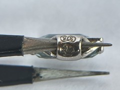 Vintage Art Deco White Gold Aquamarine and Diamond Pendant
