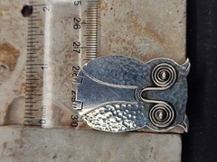 RARE Vintage c.1960 Sterling Silver Modernist Abbott Gotshall OWL Brooch Pin