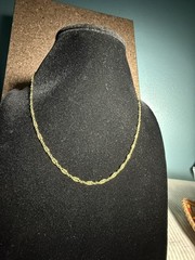 12k Gold Filled Filigree Scroll Station Necklace Chain 18 inch beautiful dainty