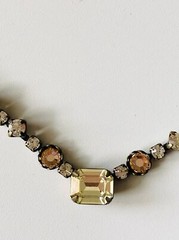 Sorrelli amber yellow tone crystal tennis Necklace