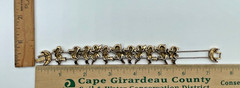 VTG Gold-tone Angels Cherubs Iridescent wings Slide charm bracelet 7.5″