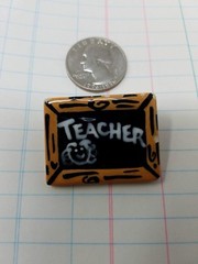 Vintage Flying Colors “Teacher” Pin Brooch Rare Flying Colors