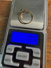 Vintage Aquamarine (March Birthstone) and Stamped 18KT HGE Ring Size 8