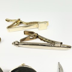 Vintage Mens Cufflinks Lot Tie Clip Money Clip Swank Kinney Art Deco Mid Century