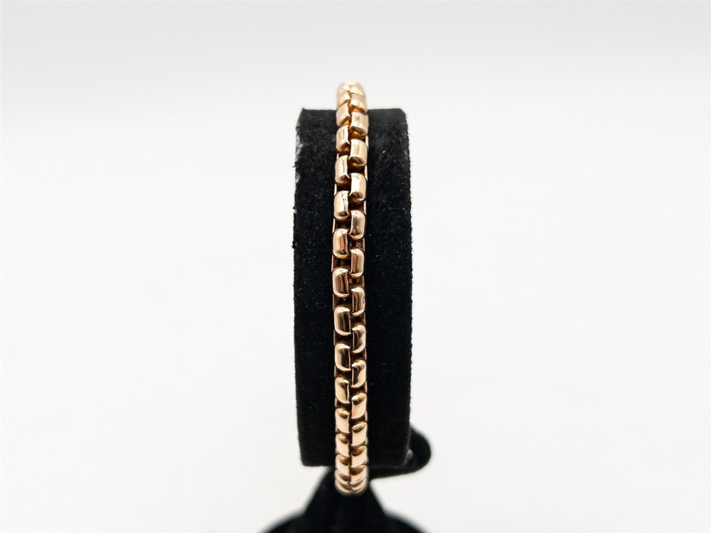 $8000 DAVID YURMAN Signed 5mm 18k Yellow Gold Mens EVERYDAY Bracelet 18g 8″