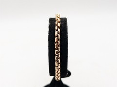 $8000 DAVID YURMAN Signed 5mm 18k Yellow Gold Mens EVERYDAY Bracelet 18g 8″