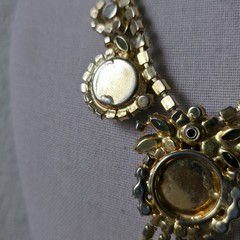 Vintage Juliana Necklace Watermelon Rivoli Rhinestone Tassel Please READ
