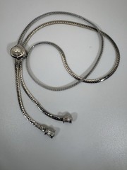Rare Monet Slide Necklace Silver Tone Tassel Textured Metal Adjustable Size Bolo