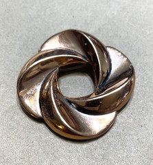 Vintage Renoir Signed Modern Art Brooch Copper