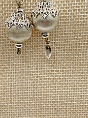 Vintage MONET Victoria Silver Tone Slider Pendant Omega Tie Lariat Necklace
