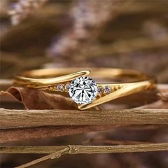 2Ct VVS1 Round Cut Lab Created Diamond Solitaire Wedding 14K Yellow Gold FN Ring