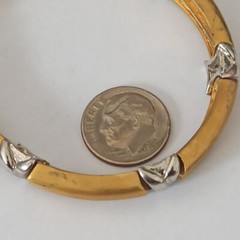 Vintage Bicolor Set Collar Bracelet Heavy Deco X-Design Link Classic Timeless