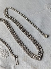 Rhinestone Necklace Vintage Adjusts To 18″ Celebrity N.Y.