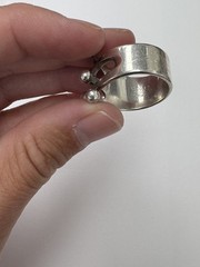 Anna Greta Eker AGE Sterling Silver Norway 5 Prong Jester Modernist Ring Size 8