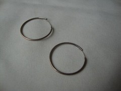 VINTAGE 1970-80s BALI MINIMALIST HOOP STERLING SILVER 925 EAR WIRE EARRINGS