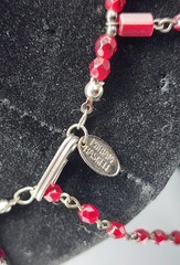 Vintage MIRIAM HASKELL Red Beaded Adjustable 11.75″ to 14″ Necklace/Chocker