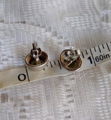 Vintage 925 Sterling Silver Peridot Pierced Post Stud Earrings