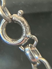 Vtg High Quality Rolo Sterling Silver 21 Gram Chain 30″ Opera-length 1940