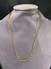 Pretty VINTAGE GOLD TONE SLIDE CHAIN ADJUSTABLE LENGTH Necklace