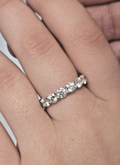 Round 4.8 CT Moissanite Full Eternity Band Stackable size 7