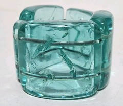 Runway Gerda Lynngaard Monies Seafoam Green Lucite Necklace Bracelet Earring Set