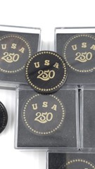 USA 250th Anniversary Obsidian Stone Pin Set OF 5 Badge 1.2″Limited Edition