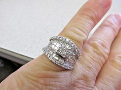 Spectacular 3.50 ctw Diamond Ring 14k wg Size 6.5 Make Offer