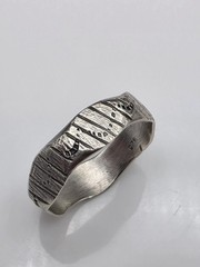 VTG HANDMADE STERLING SILVER 925 BAND RING SIZE 14