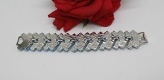 Vintage Unique Pastel Blue Silver tone Bracelet CAT RESCUE
