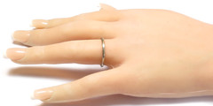 Antique Art Deco Unisex 1920’s Belais Wedding Band 18KW Ring Sz 9.25 UK-S 1.94MM