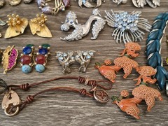 Vintage Estate Lot Designer Signed Jewelry BSK Lisner Kramer Weiss Coro + 69pc