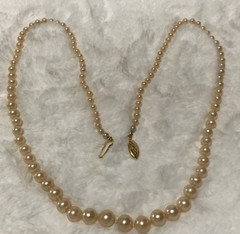 Vtg. 3 Faux High End Pearl Necklaces 1 Marked G Silver On Clasp (See All Photos)