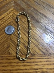 Vintage 7 1/2” Inch Gold Tone Bracelet Good Quality Stamped Korea