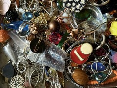 3.5lbs VTG to Now Mix Junk Jewelry Lot Craft Repurpose Broken Some Wearable