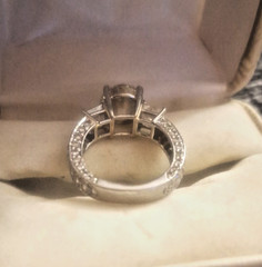 Vintage Lady’s 2.85ct Natural Diamond 5.35 TCW Platinum 900 Engagement Ring