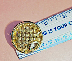 Vintage Sarah Coventry Brooches Basket Weave -Set of two 1.5 inches and .5in