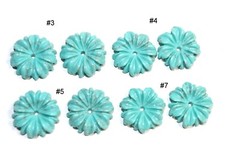 15MM Turquoise Flower Jackets For Stud Earrings Use With Any Studs Multi Listing