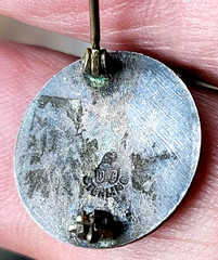 Antique c1900 Sterling Silver Remington Typewriter Co. Medal Of Award, Lapel Pin