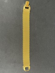 Vintage Kenneth Jay Lane (KJL) Gold Tone Mesh Bracelet – 7” – Boxed w/ COA