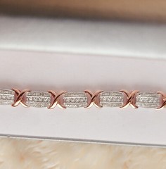 JCPenny’s Gold Vermeil Sterling Silver Tennis Bracelet w/ CZ Diamond Accents