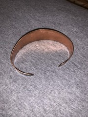 Lot Of Four Copper Jewelry Pieces. New Earrings, Cuff And Two Bracelets.