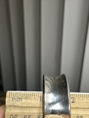 54. Vintage BOMA 925 Sterling Concave 21mm wide Cuff Bracelet 20.9g, 6 3/8″