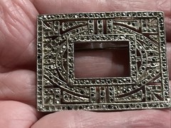 Vintage Sterling Brks Markasite Pin