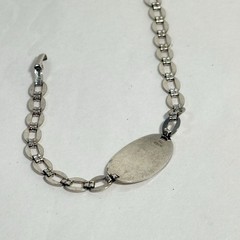 Vintage Signed FCC Sterling ID Bracelet Engravable 7″