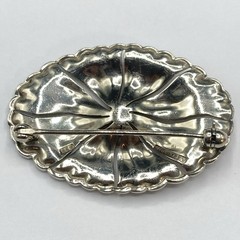21.8 Grams Antique Art Deco 935 Sterling Silver Marcasite Floral Brooch Pin
