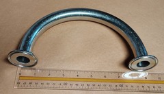 SANITARY FERRULE END STAINLESS STEEL U BEND TRI CLAMP 22MIL INTERNAL DIAMETER