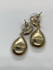 Signed Carol Lee CRYSTAL Faux Rhinestones Dangle Chandelier Earrings