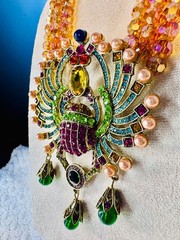 RARE & RETIRED! “NEW SCARAB IN TOWN” By Heidi Daus Egyptian Revival Style!