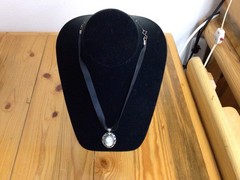 Beautiful Estate Jezlaine Sterling Silver Cameo Pendant Necklace